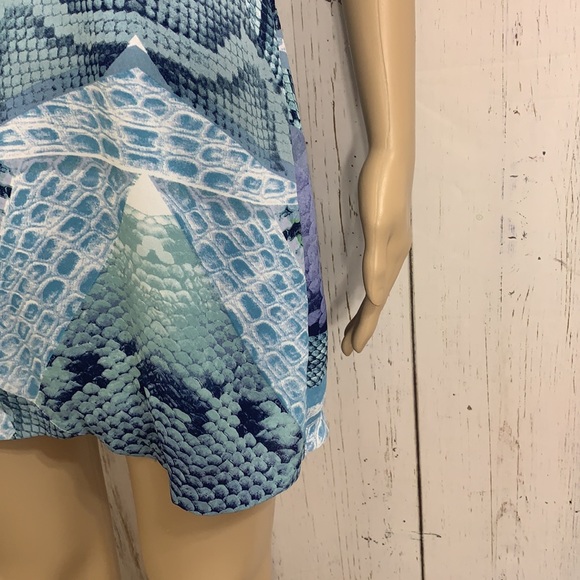 Olivaceous Snake Skin Pattern Mini Dress - Picture 6 of 12